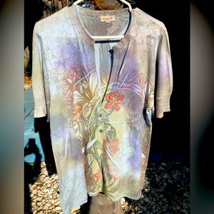 Button sweater, short sleeve gently used